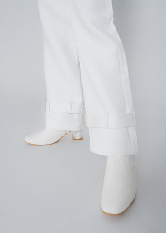 Ice Belted White Pants